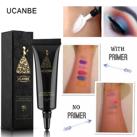 UCANBE Brand Base Eyeshadow Primer Cream Makeup Full Coverage Flaws Pore Concealer Long Lasting Anti-sweat Eye Shadow Foundation