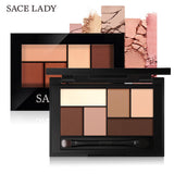 SACE LADY Matte Eyeshadow Palette MakeUp 8 Colors Glitter Eye Shadow With Brush Make Up Long Lasting Waterproof Natural Cosmetic