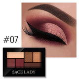 SACE LADY Matte Eyeshadow Palette MakeUp 8 Colors Glitter Eye Shadow With Brush Make Up Long Lasting Waterproof Natural Cosmetic