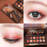 HOJO 12 Color Aristocratic Painting Eyeshadow Palette Shimmer Matte Pigmented Eye Shadow Powder Makeup Glitter Crystal Eyeshadow