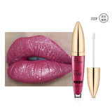 Pudaier diamond glitter lip gloss sparky shiny pigment 18colors waterproof long lasting red blue black lipstick liquid gel PD021