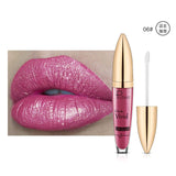 Pudaier diamond glitter lip gloss sparky shiny pigment 18colors waterproof long lasting red blue black lipstick liquid gel PD021