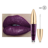 Pudaier diamond glitter lip gloss sparky shiny pigment 18colors waterproof long lasting red blue black lipstick liquid gel PD021