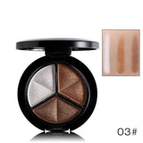 Smoky Eyeshadow Pallet Makeup 3 Colors Natural Matte Eye Shadow Palette Nude Eye Shadow Glitter with Brush