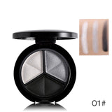 Smoky Eyeshadow Pallet Makeup 3 Colors Natural Matte Eye Shadow Palette Nude Eye Shadow Glitter with Brush