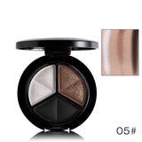 Smoky Eyeshadow Pallet Makeup 3 Colors Natural Matte Eye Shadow Palette Nude Eye Shadow Glitter with Brush