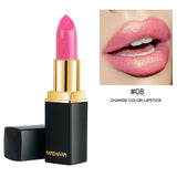 2019 New 9 Colors Luxury Lipstick Lips Makeup Waterproof Shimmer Long Lasting Pigment Nude Pink Mermaid Shimmer Lipsticks Makeup