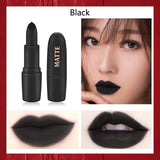 Miss Rose matte lipstick sexy red dark vampire Jujube red lipstick waterpoof long lasting 7 colors 3.8 brown lipstick MS058