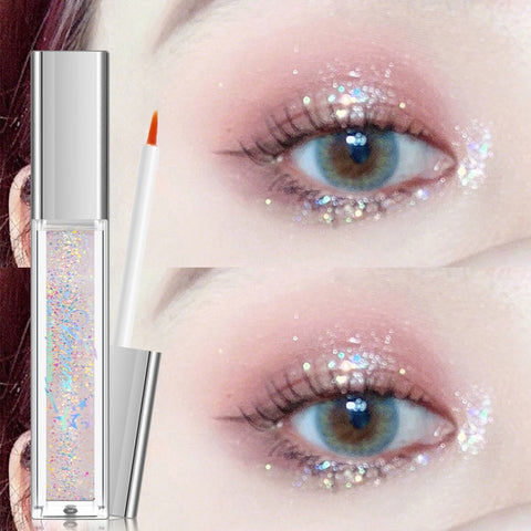 10 Kleur Diamant Oogschaduw Naakt Metalen Shimmer Glow Glitter Enkele Vloeibare Oogschaduw Make Pigment Accessorices Schoonheid Cosmetica