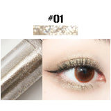 10 Kleur Diamant Oogschaduw Naakt Metalen Shimmer Glow Glitter Enkele Vloeibare Oogschaduw Make Pigment Accessorices Schoonheid Cosmetica