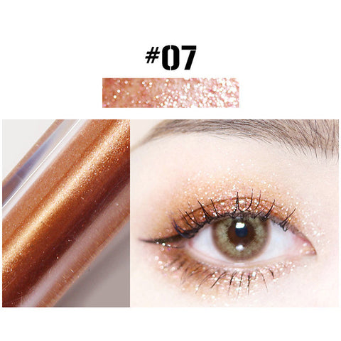 10 Kleur Diamant Oogschaduw Naakt Metalen Shimmer Glow Glitter Enkele Vloeibare Oogschaduw Make Pigment Accessorices Schoonheid Cosmetica