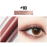 10 Kleur Diamant Oogschaduw Naakt Metalen Shimmer Glow Glitter Enkele Vloeibare Oogschaduw Make Pigment Accessorices Schoonheid Cosmetica