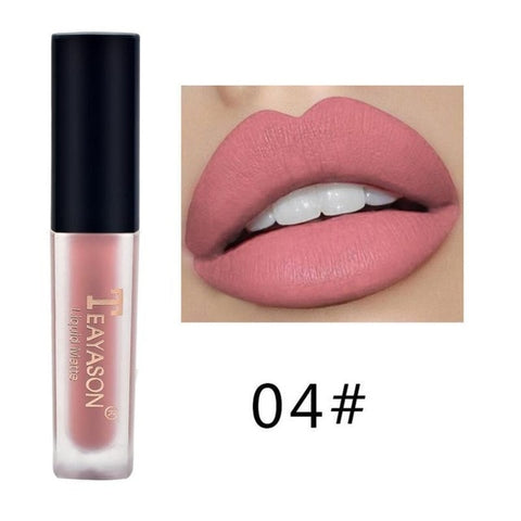TEAYASON 1pc frauen Mode Flüssigkeit Matte Lippenstift Samt Lipgloss Nude Make-Up Matte Samt Natürliche Feuchtigkeitscreme Lip Glossen