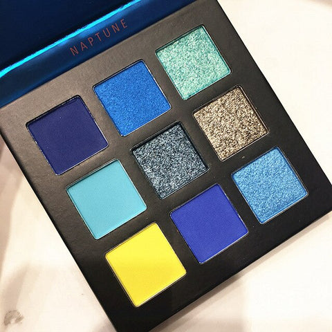 9 cores amarelo beleza vitrificada maquiagem sombra palete pincéis de maquiagem shimmer pigmentado sombra paleta compõem paleta