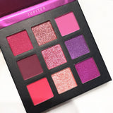 9 cores amarelo beleza vitrificada maquiagem sombra palete pincéis de maquiagem shimmer pigmentado sombra paleta compõem paleta
