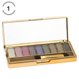 Sombra de olho profissional pallete maquiagem 9 cores diamante brilho brilhante brilhante sombra de olho compõem paleta à prova dwaterproof água com escova