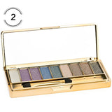Sombra de olho profissional pallete maquiagem 9 cores diamante brilho brilhante brilhante sombra de olho compõem paleta à prova dwaterproof água com escova