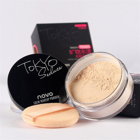 4 cores loose pó rosto clareamento da pele acabamento transparente mineral maquiagem cosméticos fundação configuração em pó