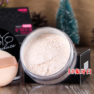 4 cores loose pó rosto clareamento da pele acabamento transparente mineral maquiagem cosméticos fundação configuração em pó